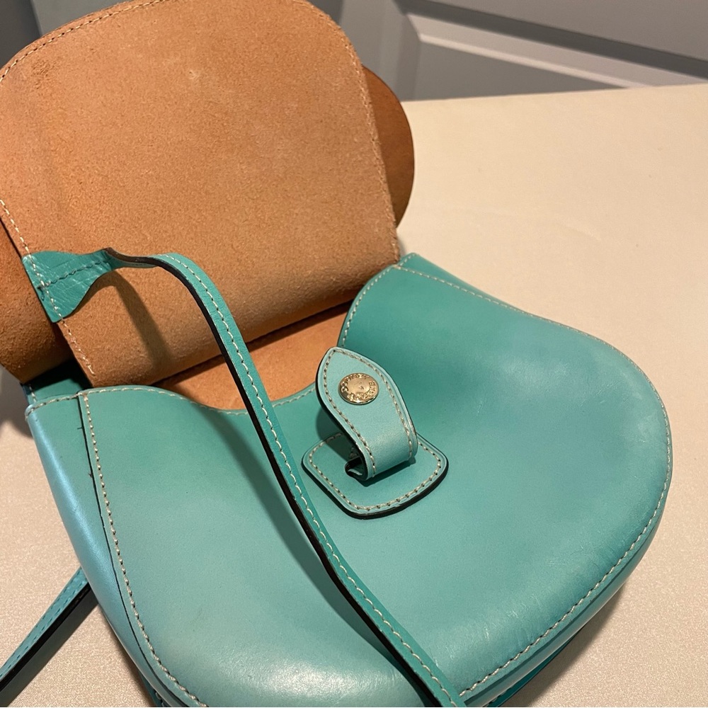 DOONEY and BOURKE Authentic Vintage Turquoise Leather Crossbody Shoulder Bag